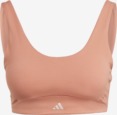 ADIDAS PERFORMANCE Sports bra 'Coreflow Luxe Studio' in Light brown / White, Item view