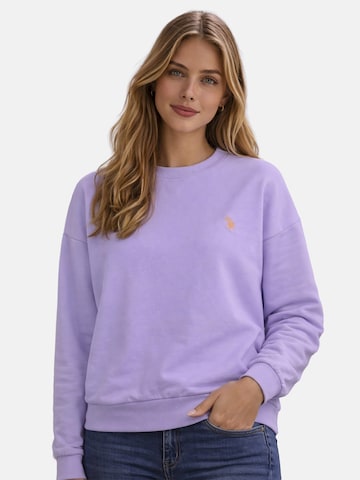 U.S. POLO ASSN. Sweatshirt in Lila: Vorderseite