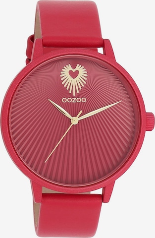 OOZOO Analog Watch in Red: front