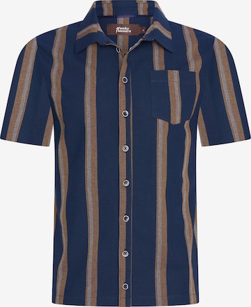 4funkyflavours Regular fit Button Up Shirt 'Good Man' in Blue: front