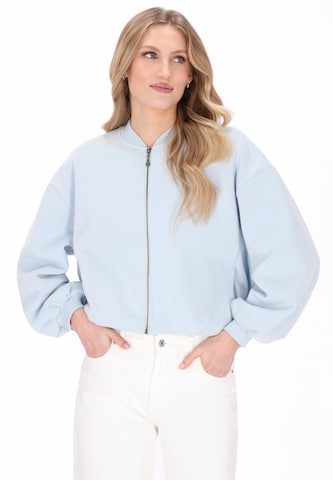 DreiMaster Vintage - Sudadera con cremallera en azul: frente