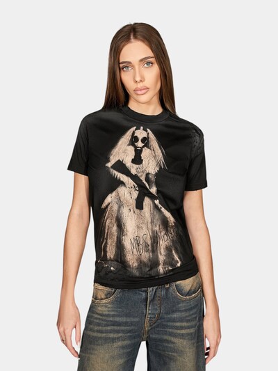 Made By Society Shirt 'Tricou EVENT - T27362' in XS in schwarz, Produktansicht