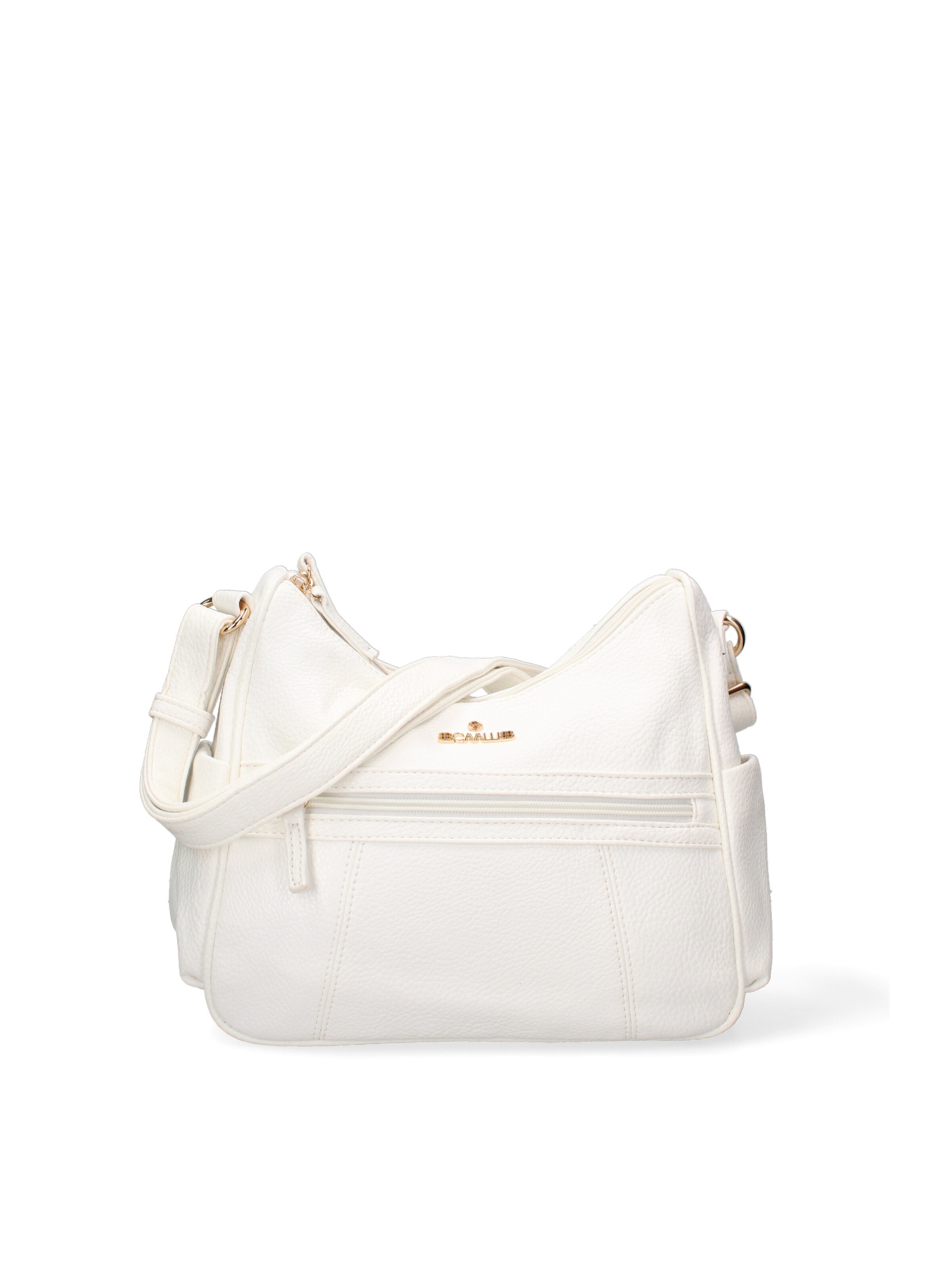 Borsa a tracolla 'Borsa a Tracolla Donna B Cavalli Ecopelle Zip Tasche Multiple 28x24cm' di B. Cavalli in bianco: frontale
