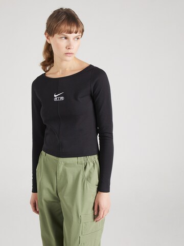 Nike Sportswear Shirt 'Air' in Zwart: voorkant