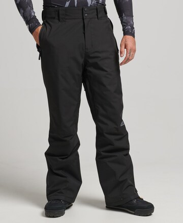 Superdry Snow Regular Workout Pants in Black: front