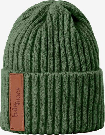 BabyMocs Beanie in Green: front