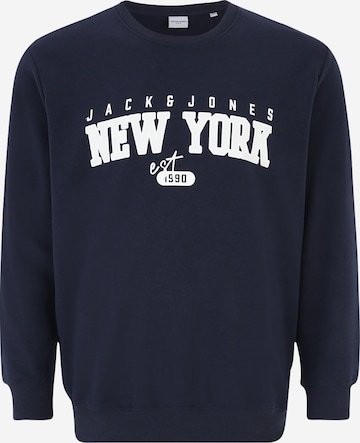 Sweat-shirt 'CORY' Jack & Jones Plus en bleu : devant