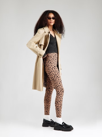 Skinny Leggings EA7 Emporio Armani en marron