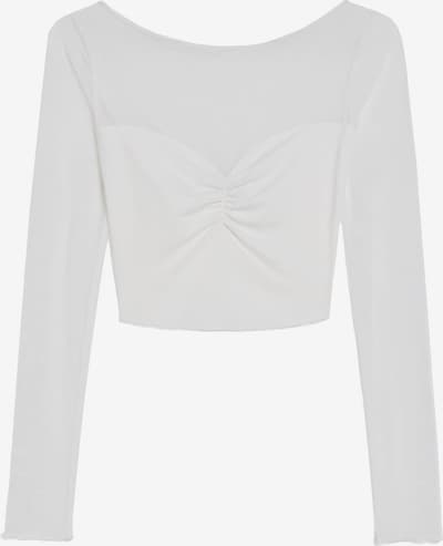 Bershka Majica | bela barva, Prikaz izdelka