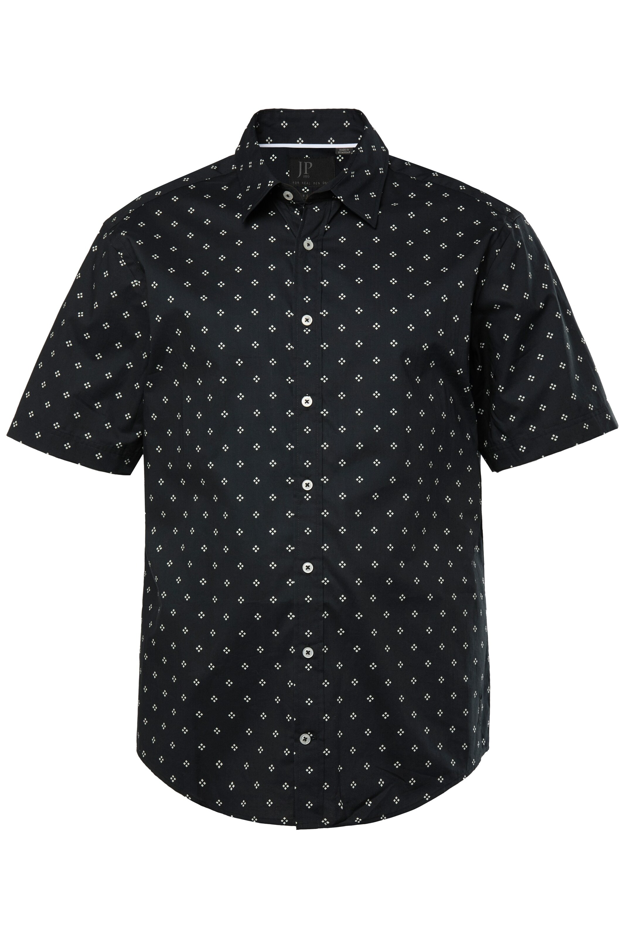 JP1880 Regular fit Overhemd in Zwart: voorkant