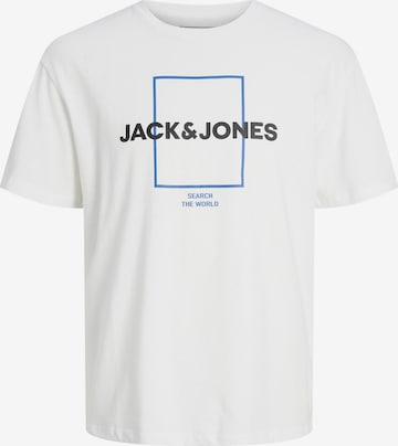 JACK & JONES Shirt 'EXPLORED' in Wit: voorkant
