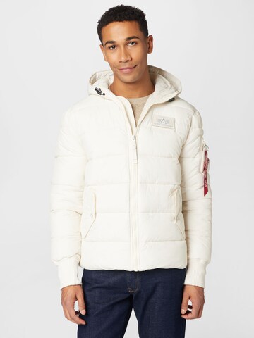 Veste fonctionnelle ALPHA INDUSTRIES en blanc : devant