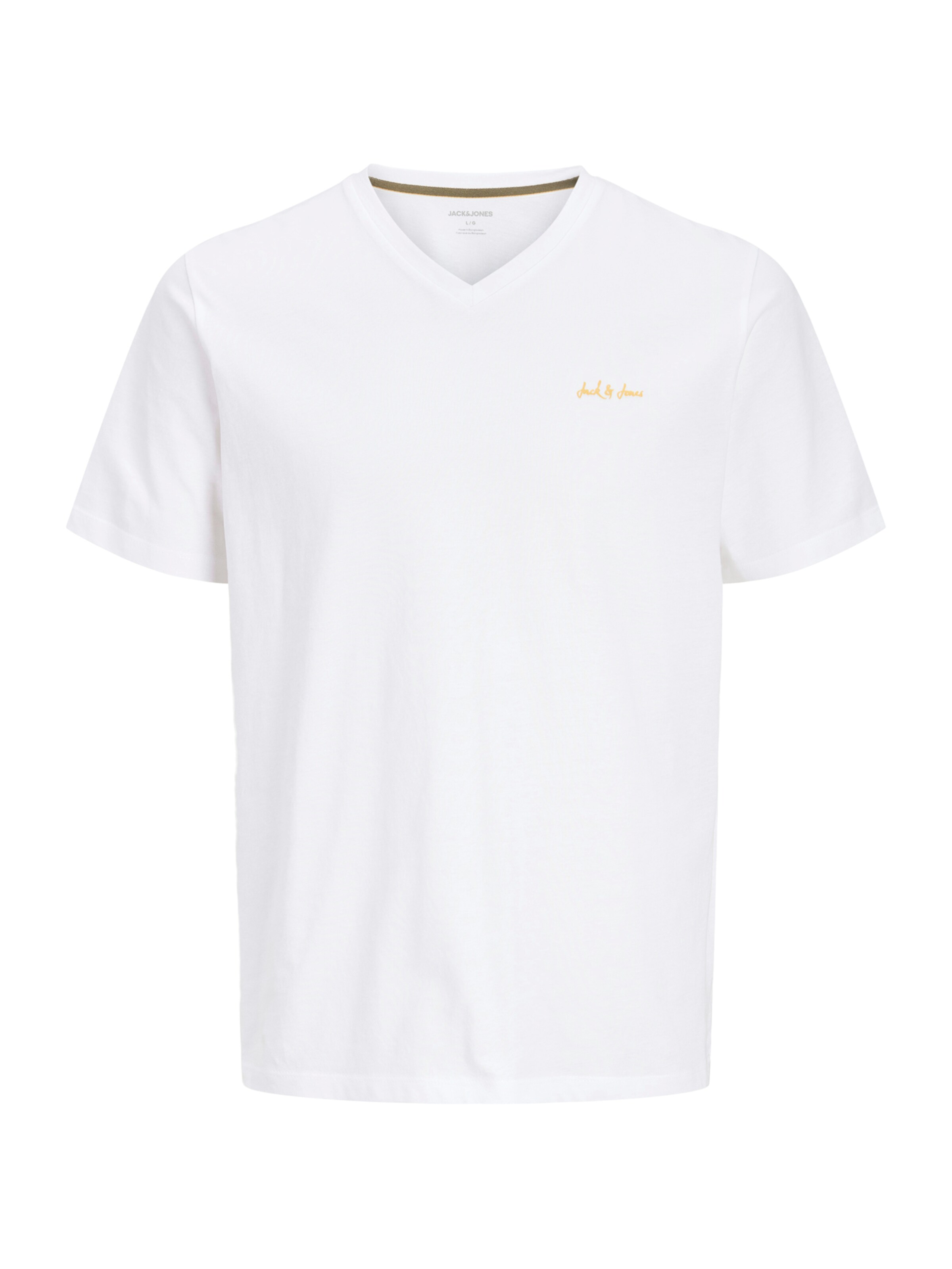 JACK & JONES Shirt in Yellow gold / White, Item view
