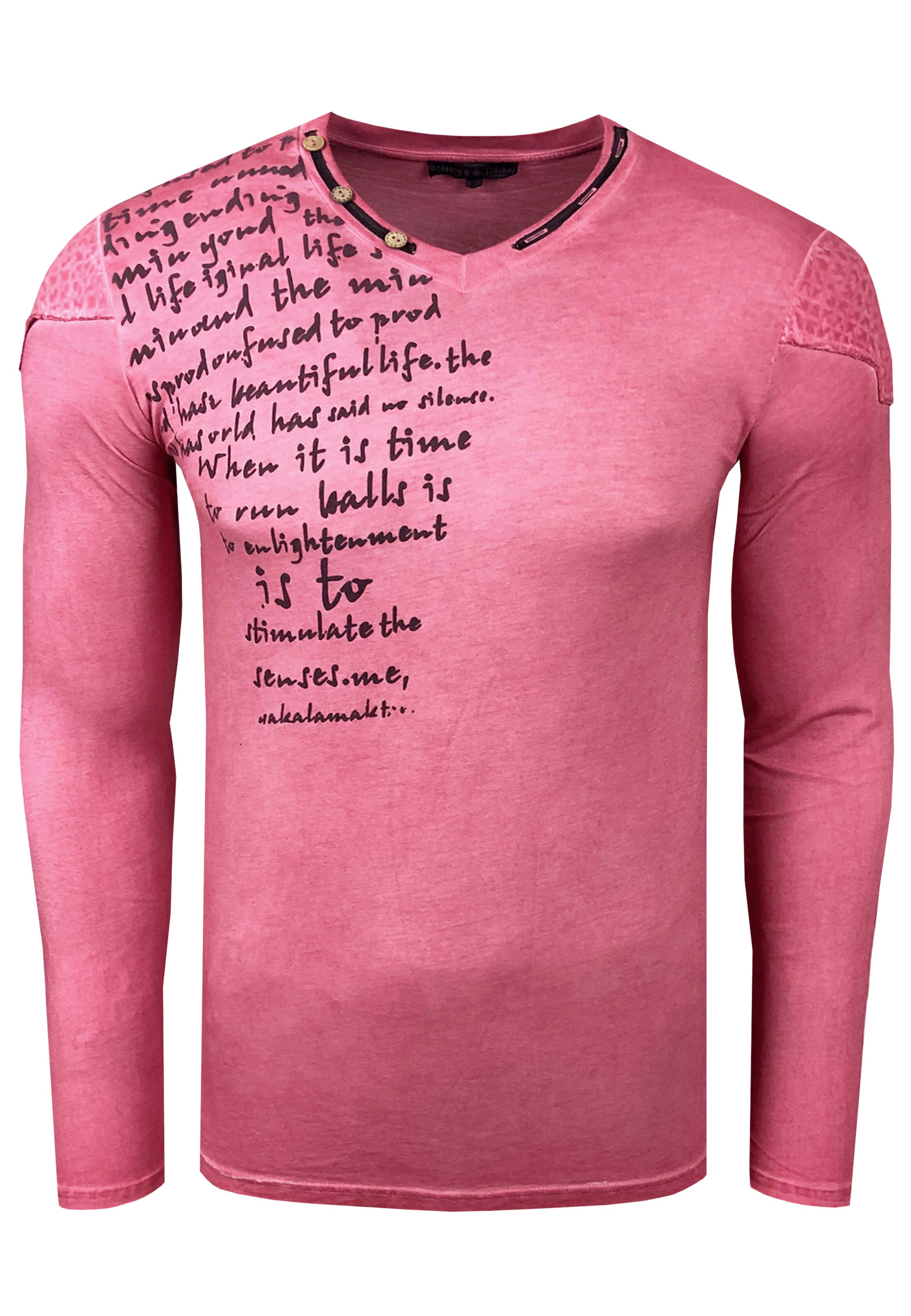 Rusty Neal Langarmshirt in Pink: Vorderseite