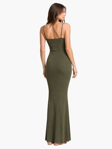 cfab (formerly creamy fabrics) Kleid 'Ribbed Cami Maxikleid'‌‌‌ in Grün