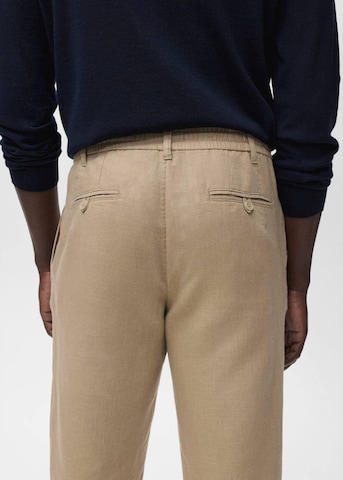 MANGO MAN Slim fit Pants 'Romelinh' in Beige
