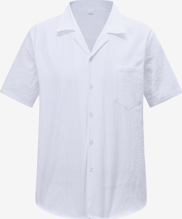 ALLTHEMEN Button Up Shirt 'Flut' in White: front