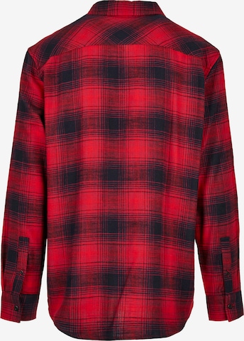 Urban Classics Regular fit Button Up Shirt in Red