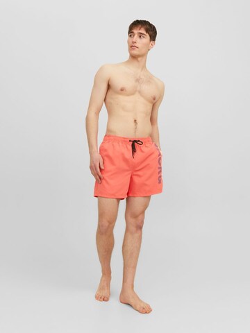 JACK & JONES Board Shorts 'Fiji' in Orange