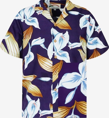 Coupe regular Chemise 'Tom Selleck Calla Lily' Paradise Found en violet : devant