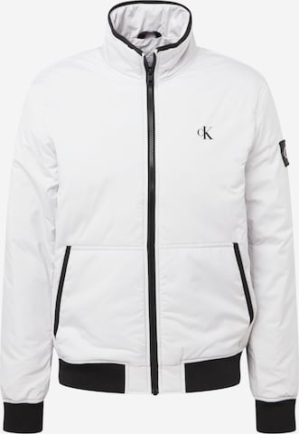 Calvin Klein Jeans Overgangsjakke 'HARRINGTON' i hvid: forside