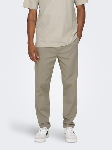 regular Pantaloni chino 'LOU' di Only & Sons in grigio: frontale
