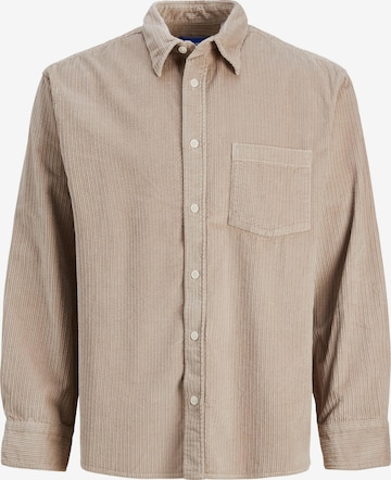 JACK & JONES Comfort fit Button Up Shirt 'Barca' in Grey: front