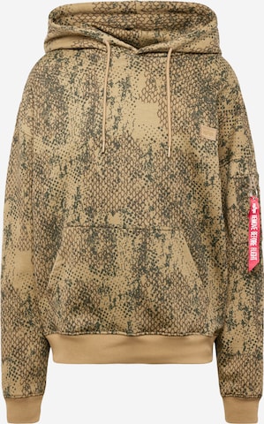 ALPHA INDUSTRIES Sweatshirt 'Essentials' in Groen: voorkant