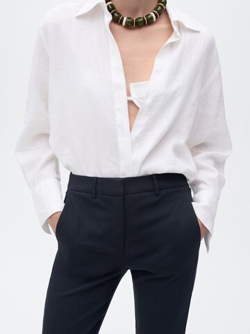 MANGO Regular Trousers with creases 'NEWCOLA' in Blue