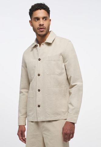 MUSTANG Regular fit Button Up Shirt in Beige: front