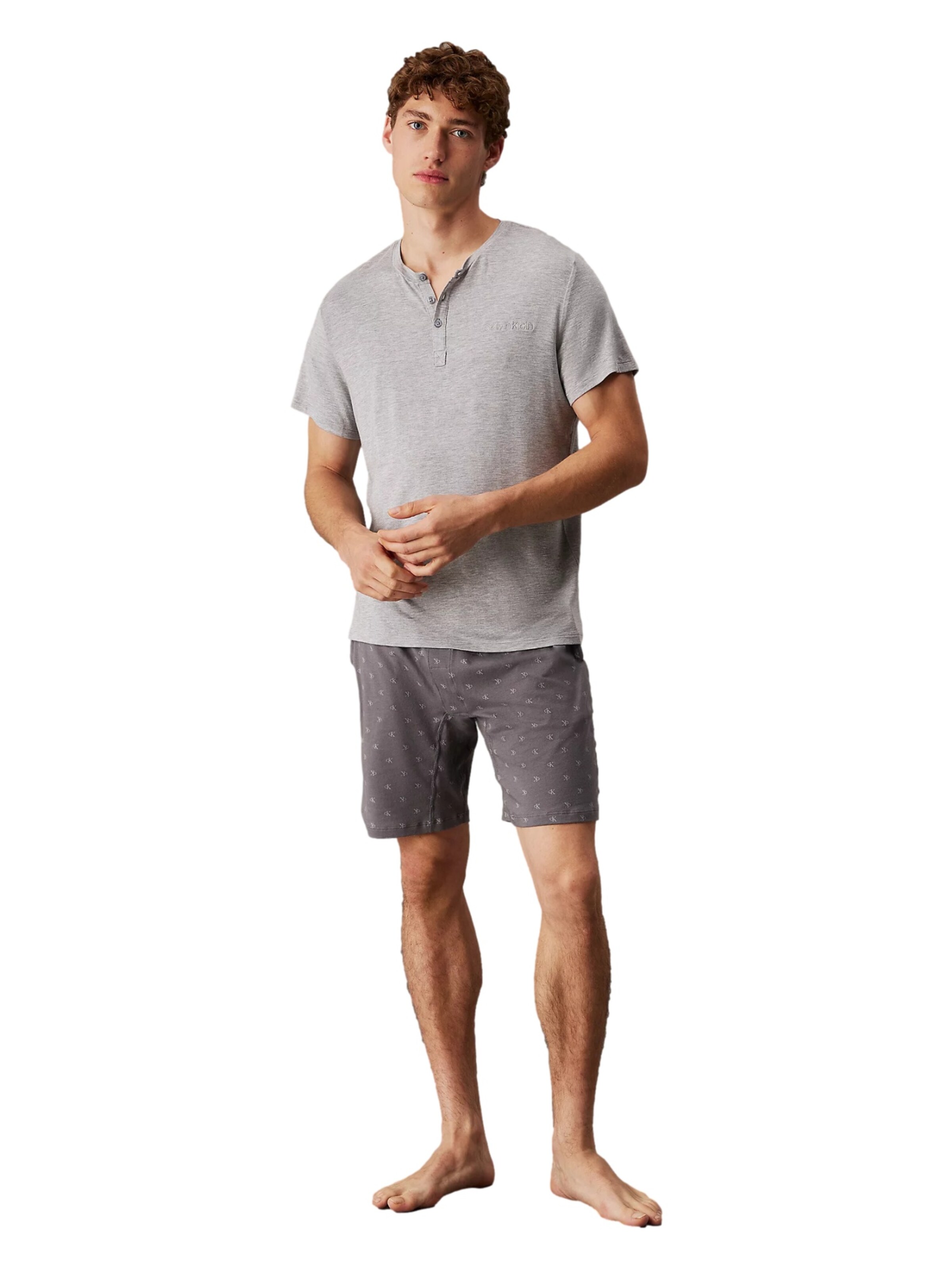 Calvin Klein Pyjamaoberteil in Grau