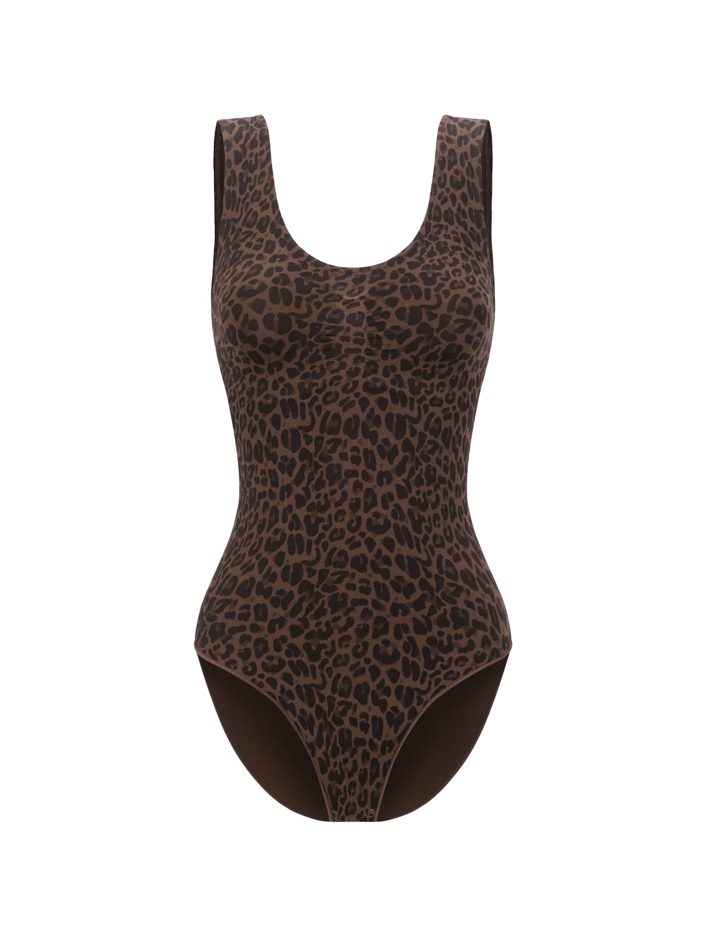 cfab Shapingbody 'Tank Bodysuit Sculpting Shapewear mit Slip'‌‌‌‌‌‌‌‌ in Braun: Vorderseite
