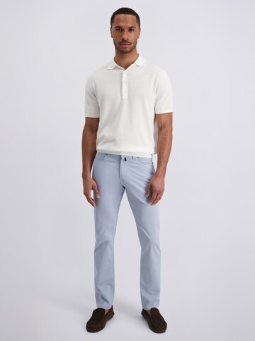 PIERRE CARDIN Tapered Chino 'Lyon' in Blauw: voorkant