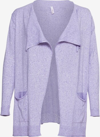 SHEEGO Knit Cardigan in Purple: front