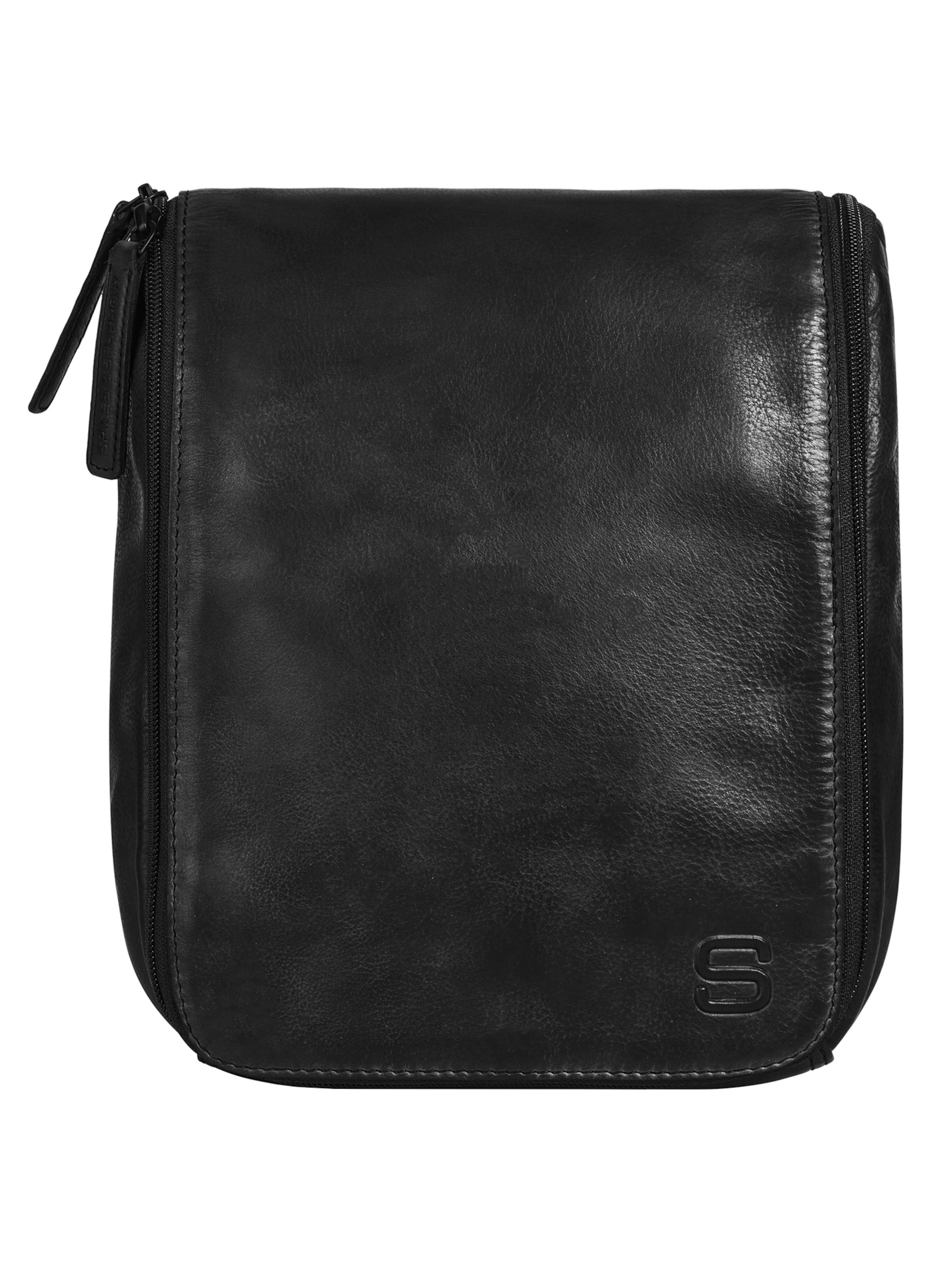 Spikes & Sparrow Toiletry Bag 'Spikes & Sparrow Kulturtasche' in Black: front