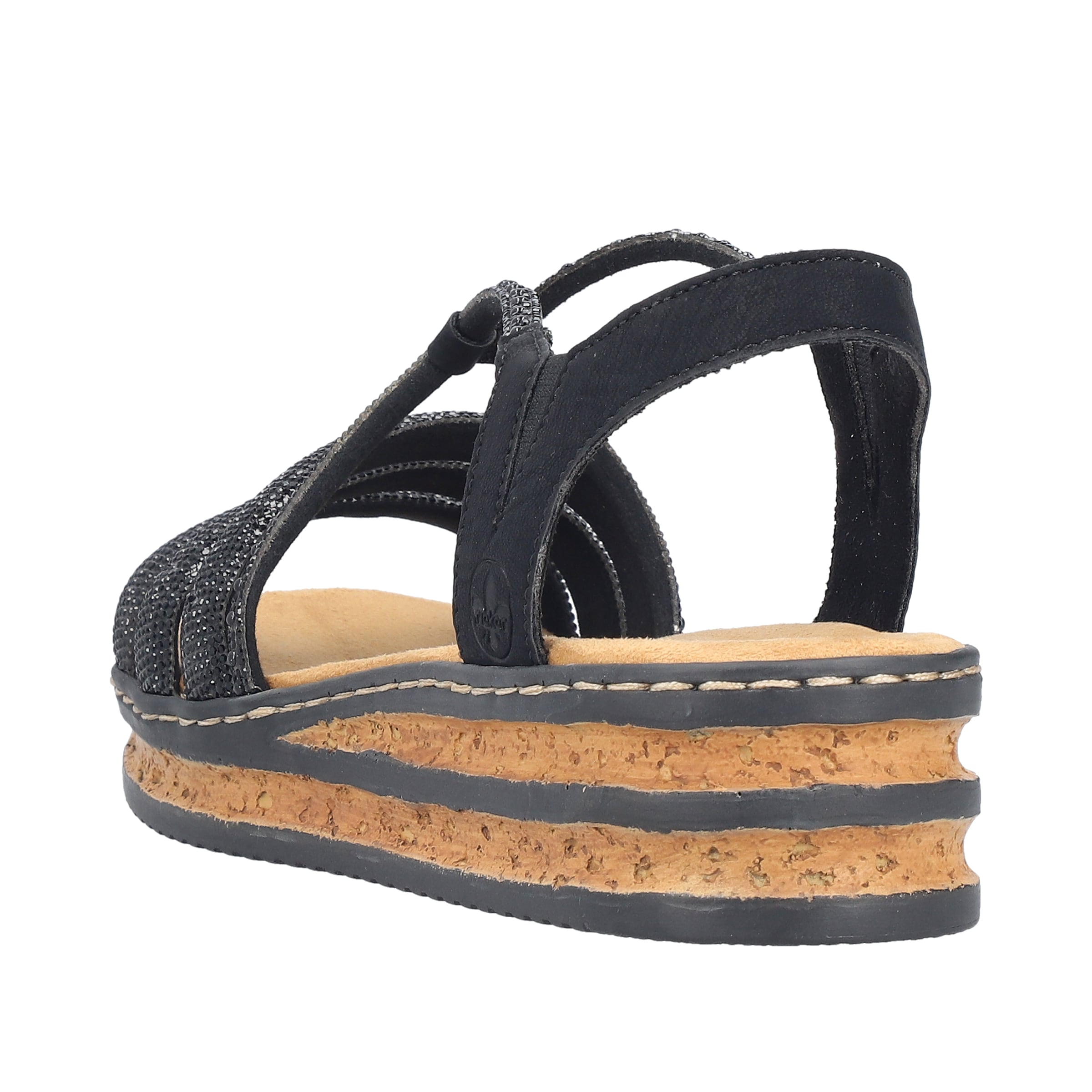 Sandales '62977' Rieker en noir