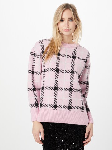 Pull-over 'ARGYLE' River Island en rose : devant