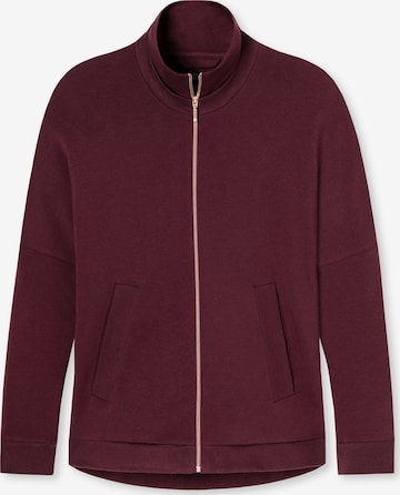 Veste de survêtement 'Mix & Relax' SCHIESSER en rouge : devant