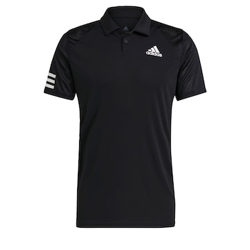 ADIDAS SPORTSWEAR Λειτουργικό μπλουζάκι 'Club 3-Stripes' σε μαύρο: μπροστά