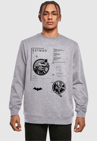 Merchcode Sweatshirt 'Batman - Tech' in Grau: predná strana