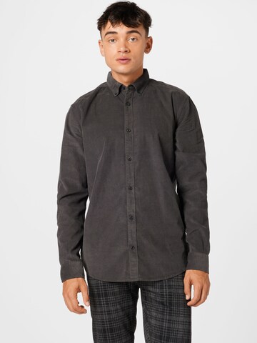 Only & Sons Regular fit Button Up Shirt 'Logan' in Green: front