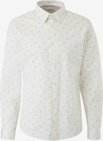 s.Oliver Slim fit Button Up Shirt in White: front