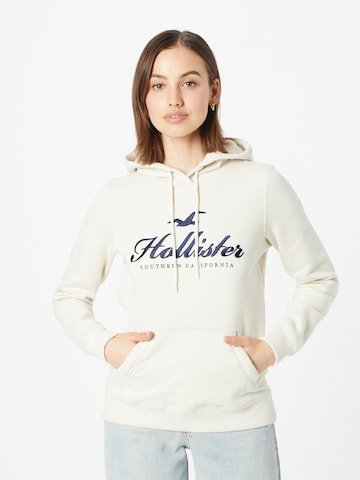 HOLLISTERSweater majica - bež boja: prednji dio