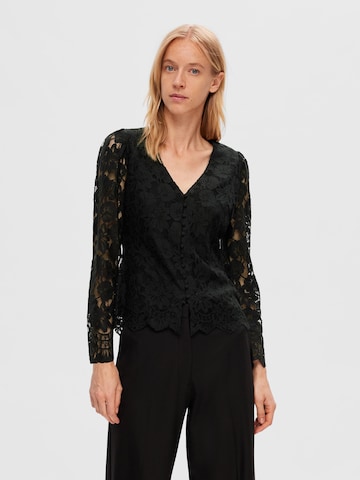 SELECTED FEMME Blouse 'Tara' in Zwart: voorkant