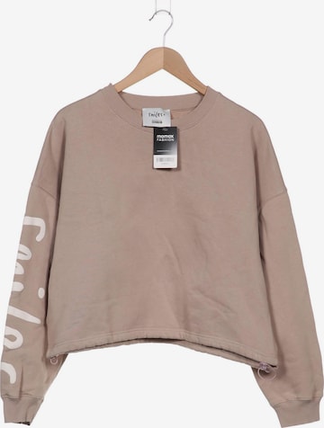 ABOUT YOU Sweatshirt & Zip-Up Hoodie in M in Beige: front