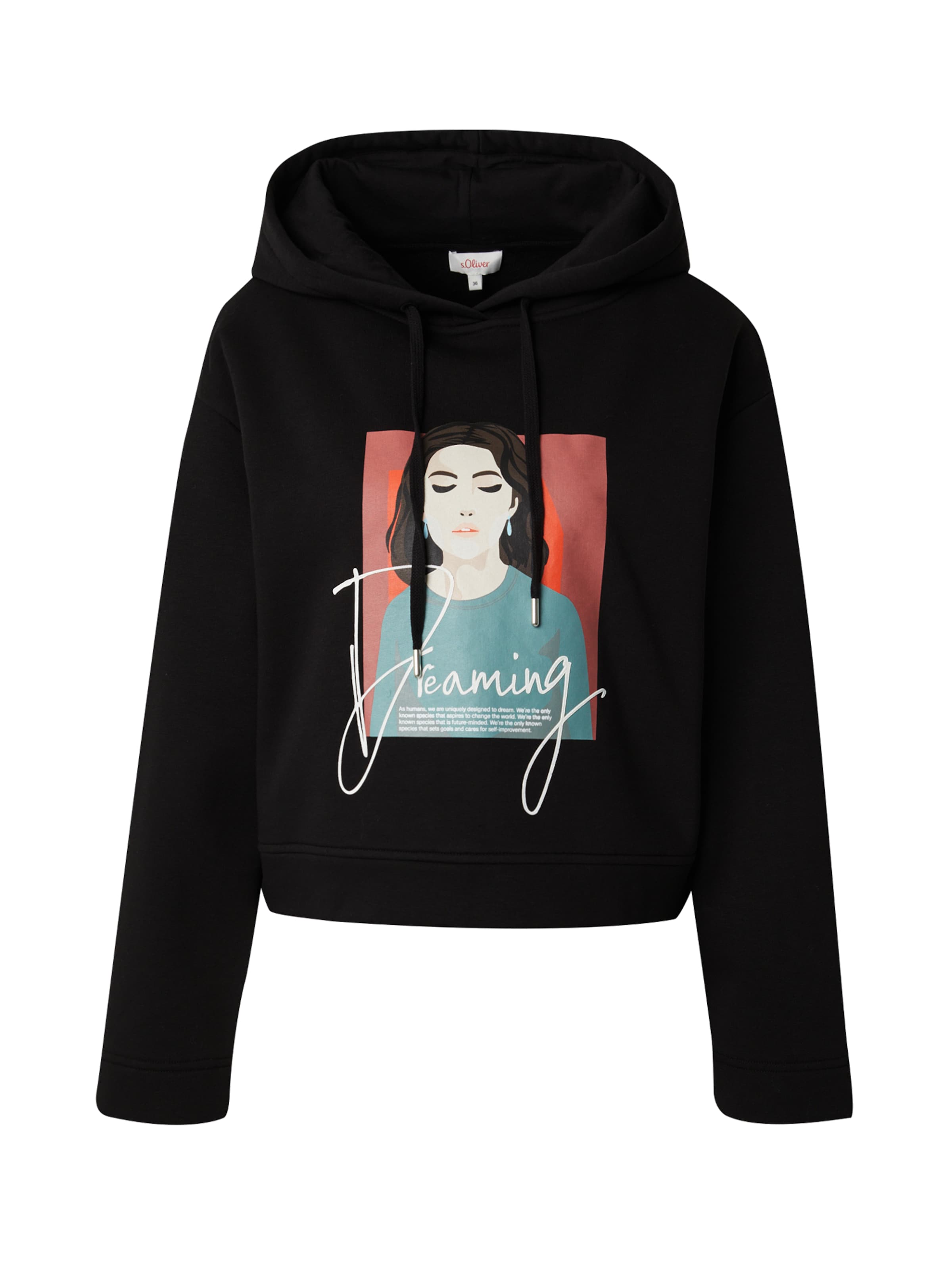 s.Oliver Sweatshirt in Schwarz: Vorderseite