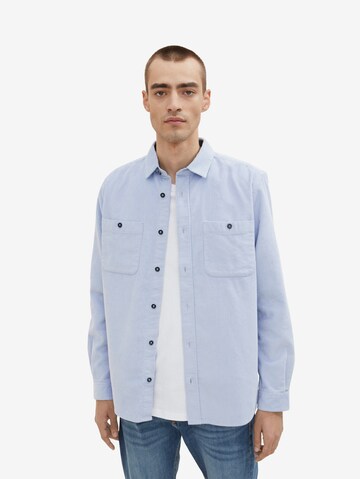 Coupe regular Chemise TOM TAILOR en bleu