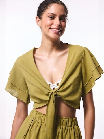 Penti - Blusa body 'Bodys' em verde: frente