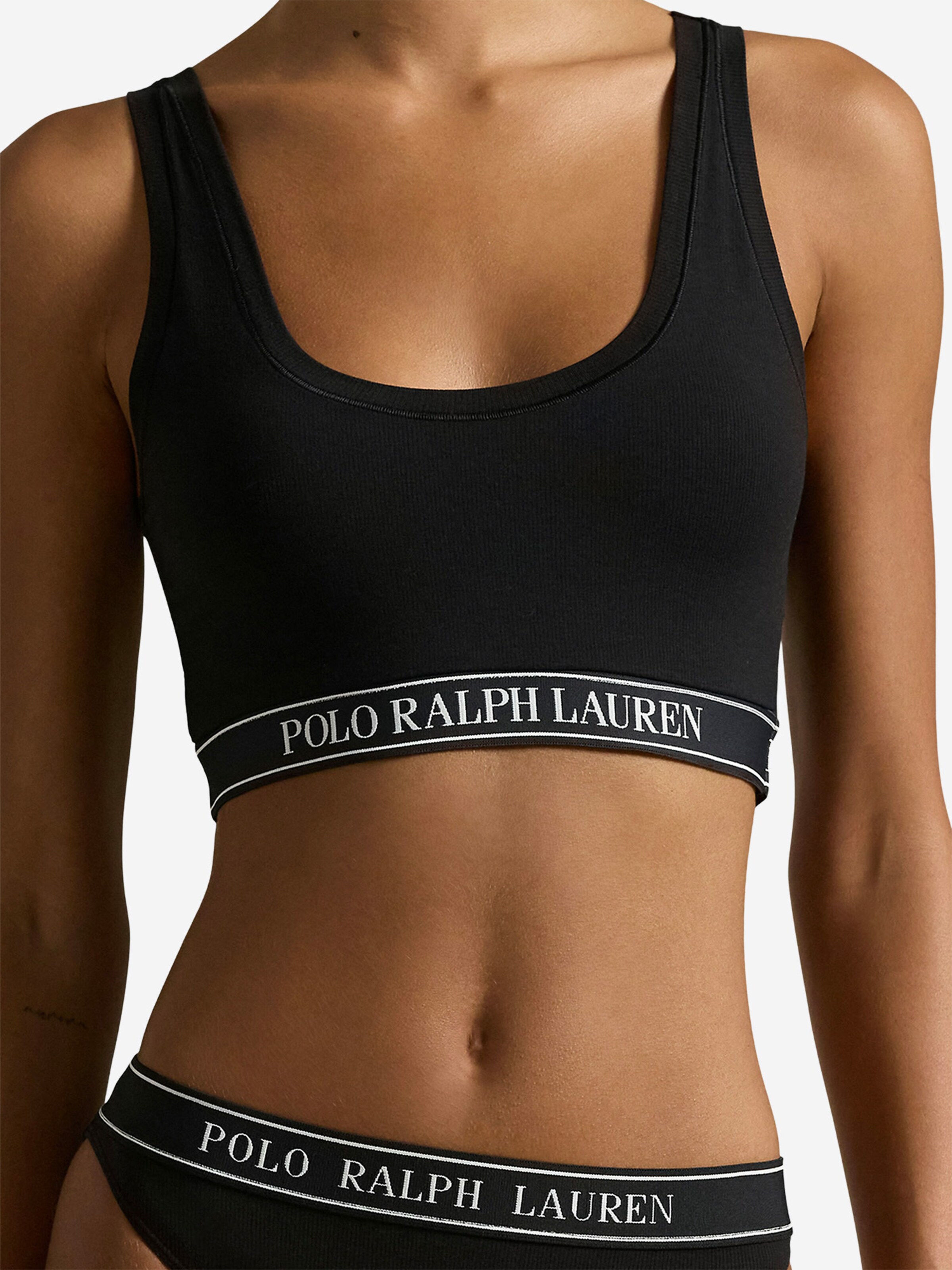 Polo Ralph Lauren Bustier BH ' Built Up Bralette - Polo Essentials ' in Zwart