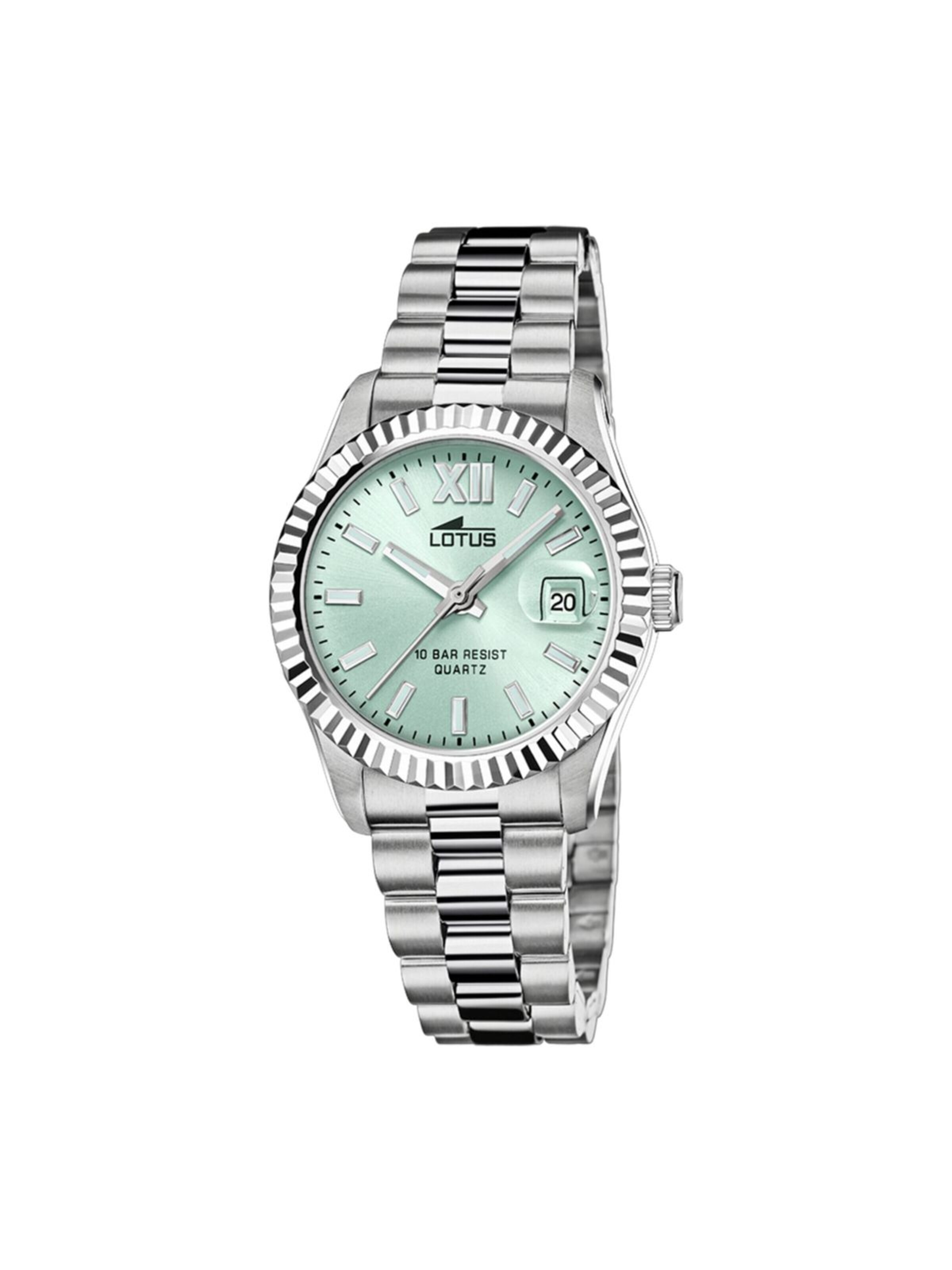Montre à affichage analogique Lotus en vert : devant